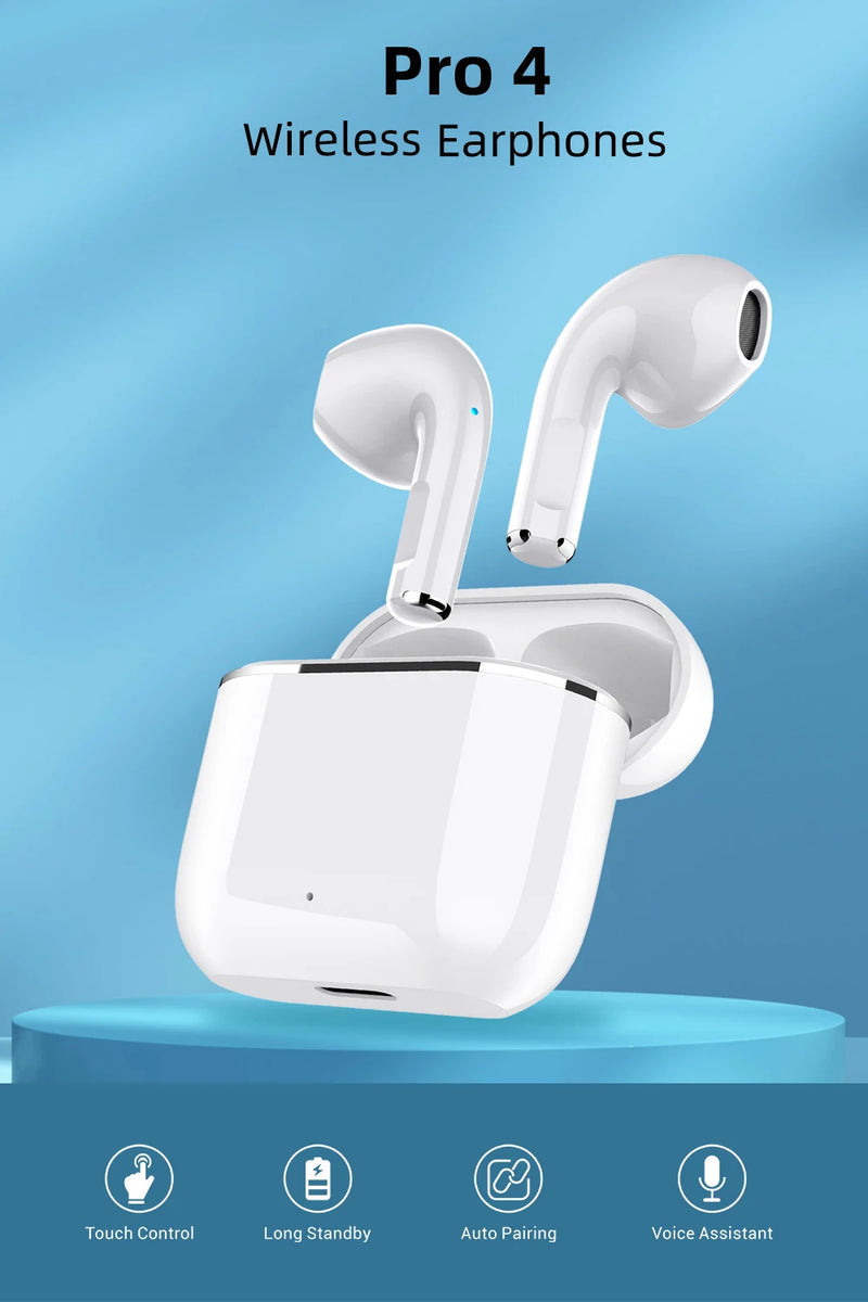 TWS Pro 4 Fones de ouvido sem fio, fone de ouvido impermeável, fone de ouvido c